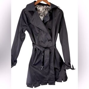 Erin Fetherston Edition Black Trench Coat Women’s Medium RARE